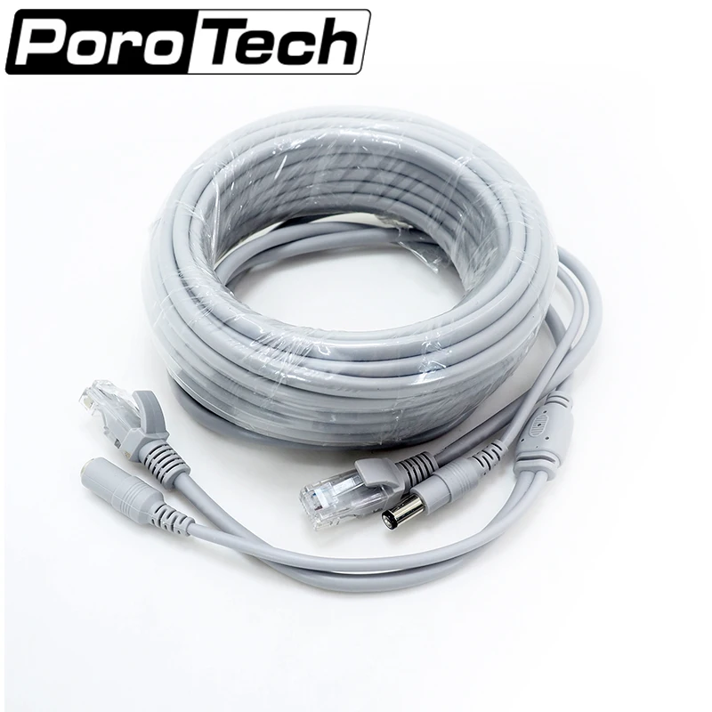 NC 10M типа два в одном кабель CCTV удлинитель Ethernet RJ45 DC 12V Мощность сетевой