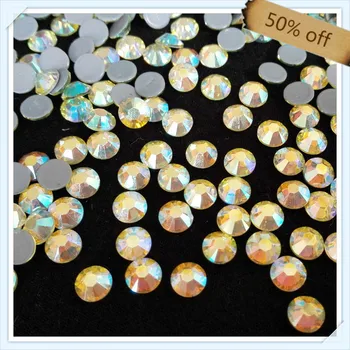 

HOT SALE high quality 50% off STRONG ADHESIVE free shipping SS16 3.9mm jonquil AB color with 1440 pcs each pack ; for DRESSES