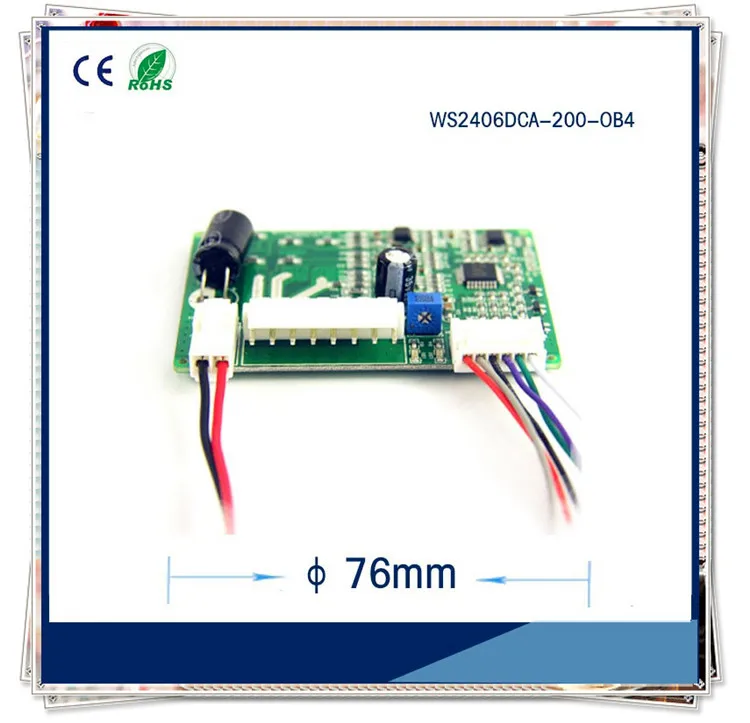 

Micro Brushless DC Fan Driver 12V or 24V Brushless Motor Controller WS2406TYC-200-OB4
