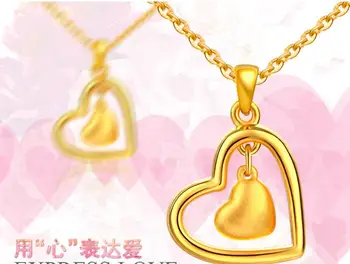 

New Lady heart-shaped fashion pendant necklace