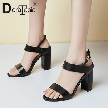 

DORATASIA 2019 Chic Sexy Sheepskin Genuine Leather High Heels Women Shoes Party Sandals Date Classic Elegant Shoes Woman