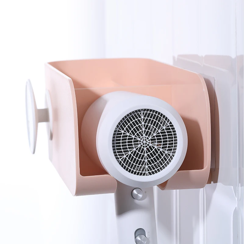 CHFL Punch-Free Hair Dryer Rack Wall-Mounted Hair Drier Plastic Storage Holder Bathroom Hanger Shelf For Home Hotel Dormitory
