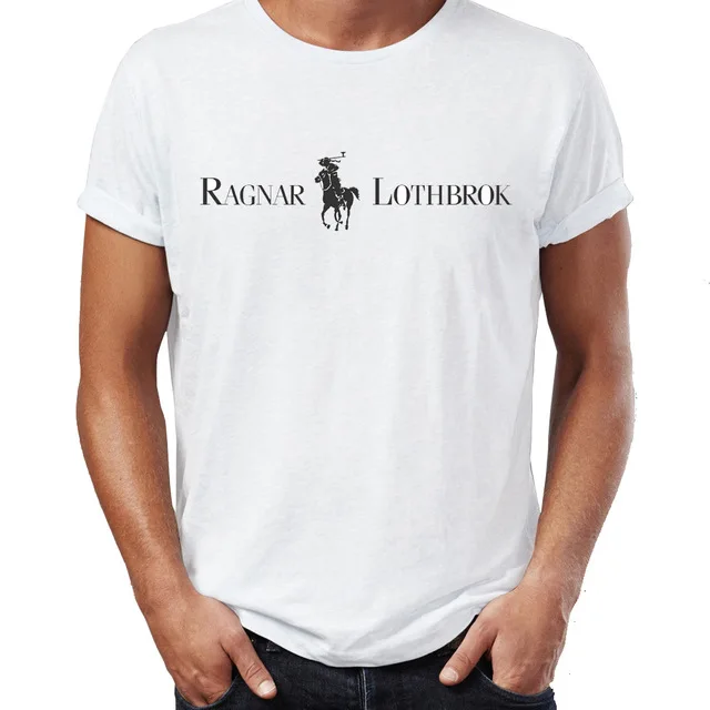 

Men's T Shirt Vikings Ragnar Lothbrok on Horse Back Funny Badass Tee