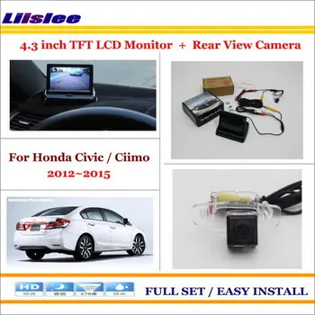 

Liislee For Honda Civic / Ciimo Auto Back UP Reverse Camera + 4.3" Color LCD Monitor = 2 in 1 Rearview Parking System