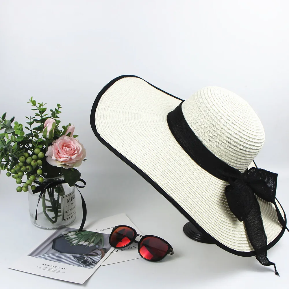 

Newest Foldable big brim sun hats for women Brand Fashion summer hat Spring Outdoor ladies Sun caps Casual beach hat Mar18