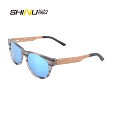 Высококачественные поляризованные ацетатные солнцезащитные очки мужские и женские Ретро Винтажные деревянные зеркальные солнцезащитные очки для вождения ZF109