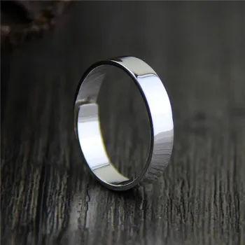 

C&R Pure S999 Silver Rings for Women men Simple Polishing Surface personalized opening ring couple rings Fine Jewelry Size 6-8