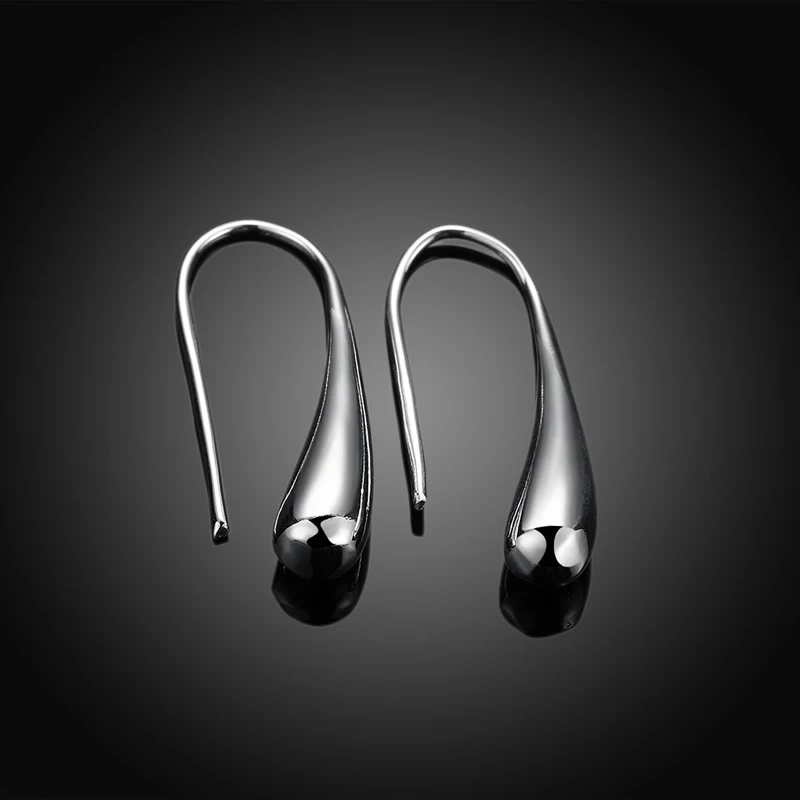 925 Silver Teardrop Water drop Raindrop Dangle Earrings For Women Valentine Gifts dangle earrings,drop earrings,dome teardrop earrings