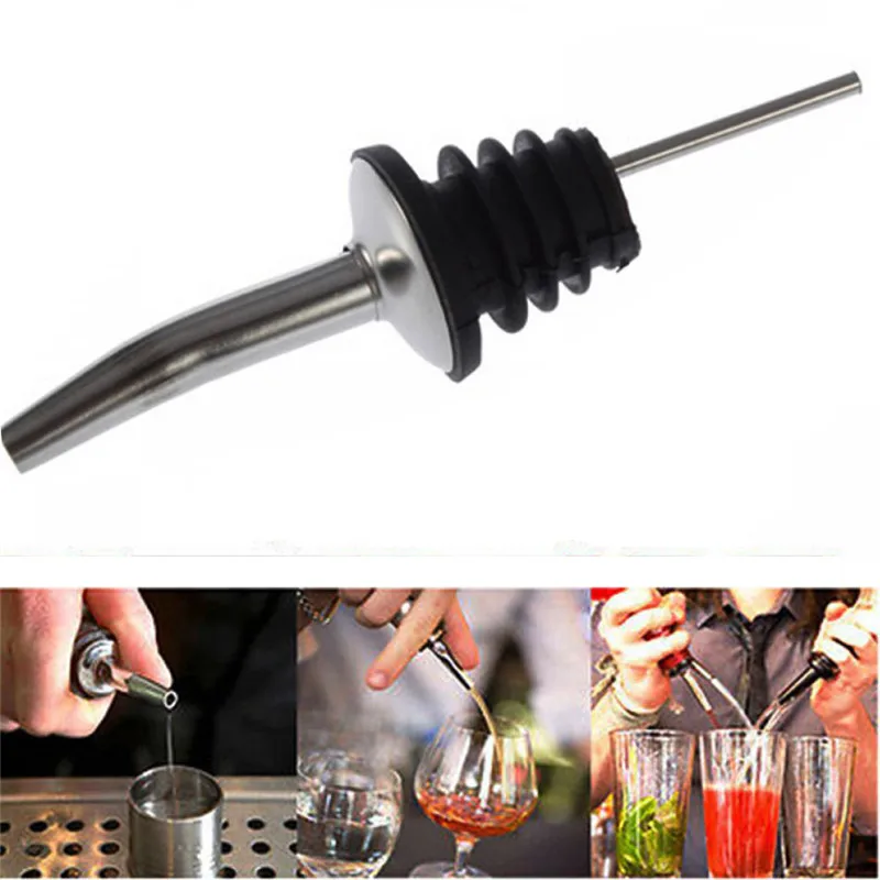 1Pcs Stainless Steel Liquor Spirit Pourer Flow Wine Bottle Spout Stopper Barware Oil Pourers Free Shipp | Дом и сад