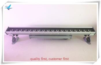 

12pcs/lot 18X18W LED RGBWA+UV 6IN1 Wall Washer Light Waterproof IP65 Linear Bar Light Stage Building Decor Lighting