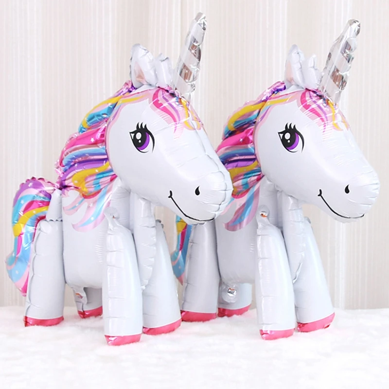 

Unicorn Foil Balloon Unicorn Party Decoration For Birthday Party Aluminum Balloons Happy Birthday Cartoon Animals 58cmx50cm