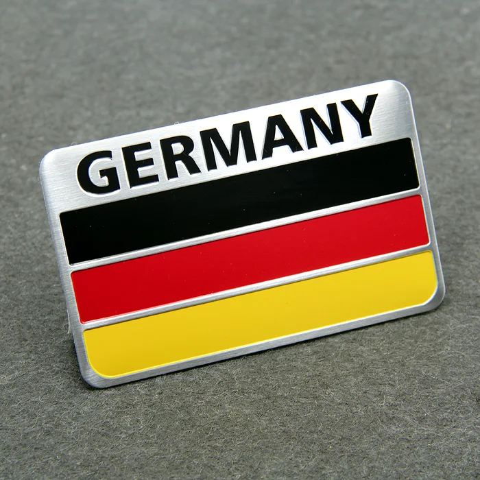 free shipping 10pcs Aluminum Luxury New Germany Flag Car Emblems Badge