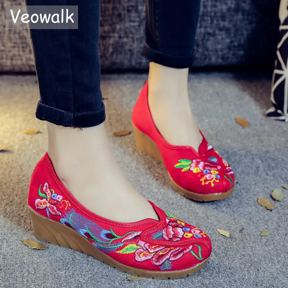 embroidered ballet flats