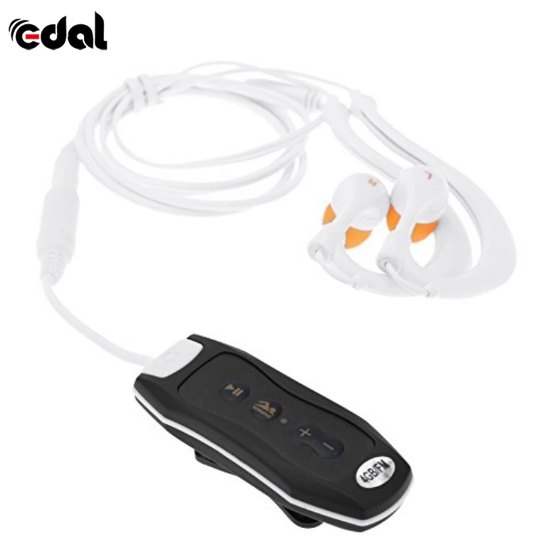 EDASL 4 ГБ/8 ГБ mp3 клип Водонепроницаемый IPX8 Mp3 плеер с наушниками/наушники/fone de ouvido fiio