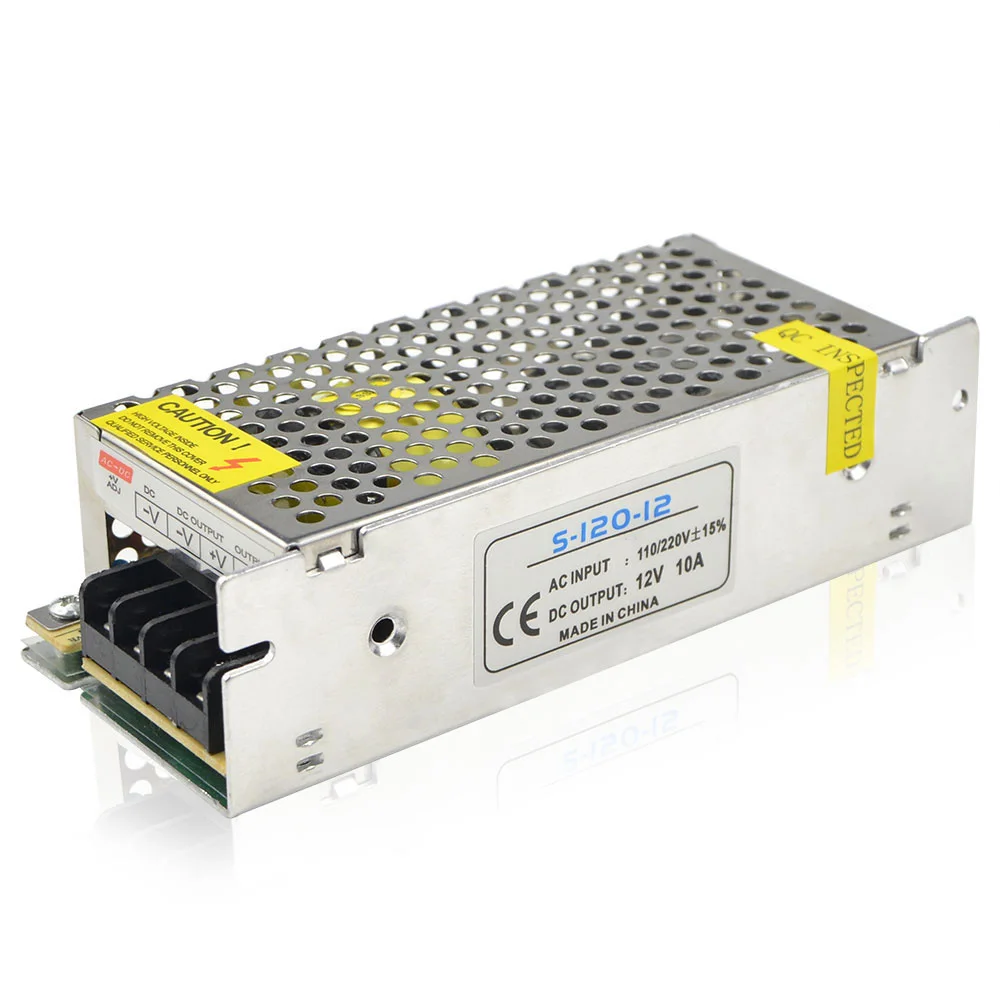12V 10A DC Universal Regulated Switching Power Supply 120W for CCTV,LED
