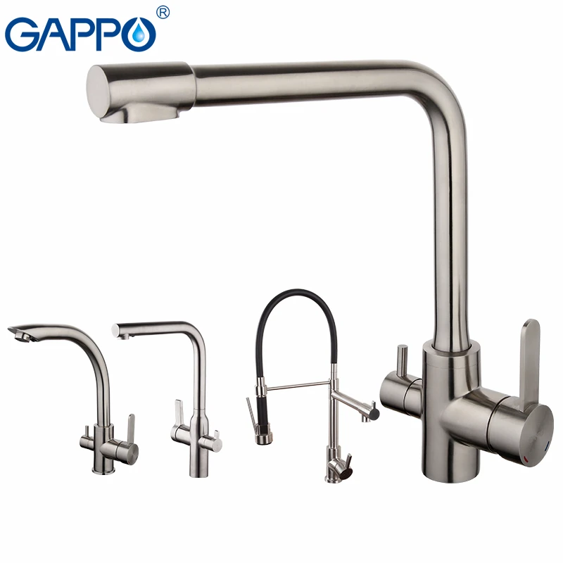 

GAPPO Kitchen Faucet griferia with filtered water taps stainless steel kitchen faucet drinking water sink mixer waterfall taps