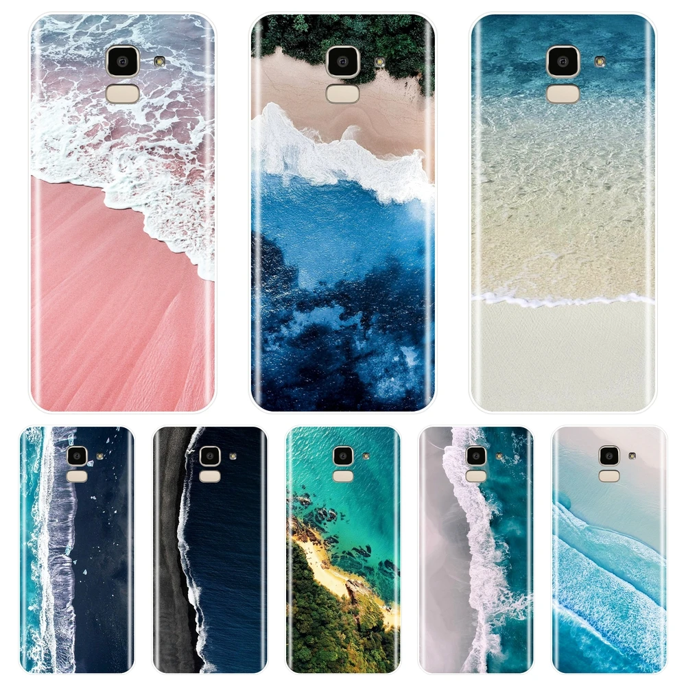 Чехол-накладка для Samsung Galaxy J3 J5 J7 2015 2016 2017 силиконовый пляжный чехол телефона J4 J6 J8