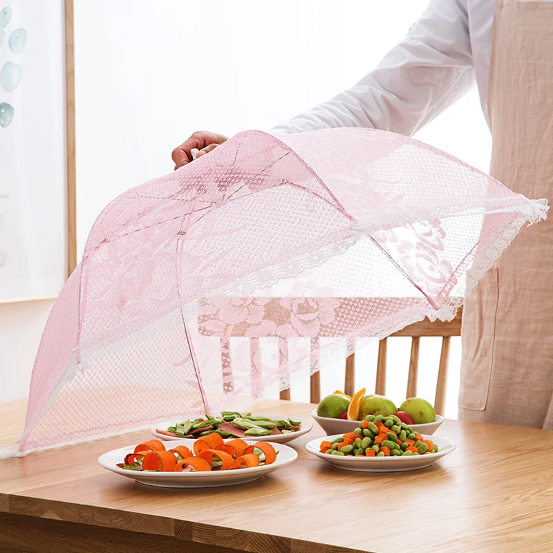 Lace Umbrella Shape Food Cover Picnic Kitchen Anti Fly Mosquito Net