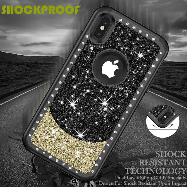 Блестящий чехол для Apple iPhone XR, чехол для iPhone XS Max, чехол XSMax, задняя крышка для Etui, iPhone 7, 8 Plus, X Max, чехол