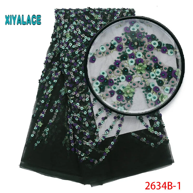 Новая стильная французская чистая ткань для занавеса кружево 3D цветок африканский тюль сетка кружевная ткань высокого качества нигерийская кружевная ткань YA2634B-2