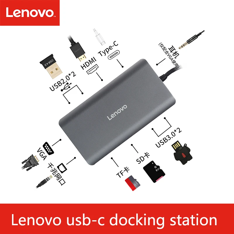 11 в 1 USB C док-станция для 4K HDMI RJ45 VGA Ethernet для lenovo для MacBook Pro ноутбука usb type C устройство LX0801