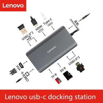 

Original 11 in 1 USB C Docking Station to 4K HDMI RJ45 VGA Ethernet for Lenovo for MacBook Pro Laptop USB Type C Device LX0801