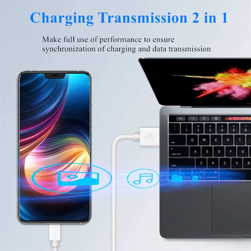 Кабель Micro USB 3A для быстрой зарядки и передачи данных Шнур Samsung S6 S7 Edge Xiaomi Huawei MP3 Android