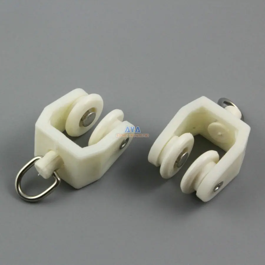 60 Pieces Curtain Track Roller Curtain Track Slide Gliders 18x32mm