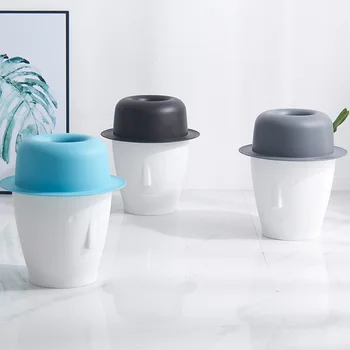 

Creative Mini Hooded Desktop Trash Can Covering Type Home Plastic Kitchen Living Room Bathroom Trash Office Storage Box Bins