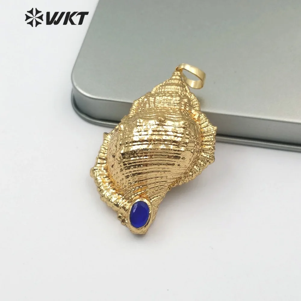 WT JP108 WKT новый дизайн окунутая труба раковина кулон с полным металлическим