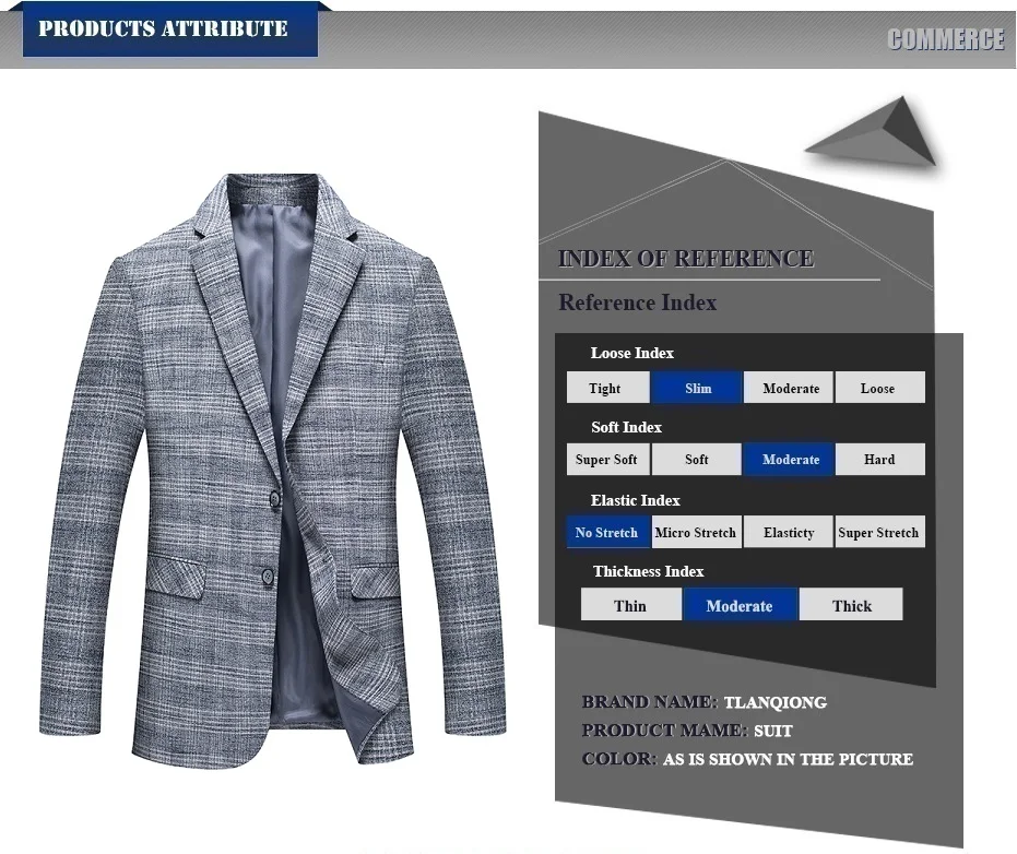 Male Suite Spring Classic Brand Blazer Men Single Button Casual Print Slim Fit Business Suit Jacket Grey Plus-size M-3XL