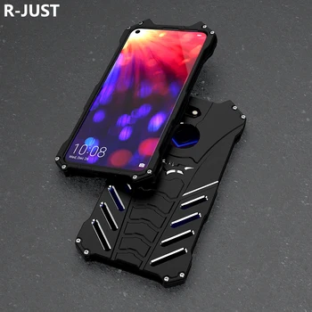 

R-JUST For Huawei Honor V20 Cover Case Luxury Hard Metal Aluminum Alloy Armor Protective Phone Case for Honor V20 Back Cover 6.4