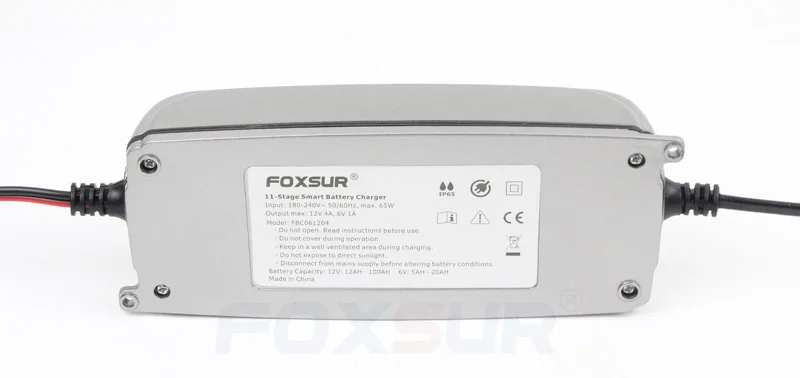 FOXSUR 12V 4A 6V 1A 11-stage умное зарядное устройство, 6V 12V EFB гель AGM влажное автомобильное зарядное устройство с ЖК-дисплеем и Desulfator