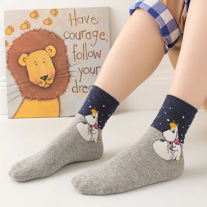 Women Socks Over Knee Tropical Fruits Cartoon Set Winter Stylish For Holiday
