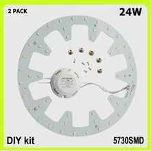 Высокое качество 2 Упак. круглый 24 Вт светодиодный потолочный осветительная Светодиодная панель PCB LED диаметр 272 светодиодный вниз источник света TECHO LED 120 в 220 в 230 в 240 В