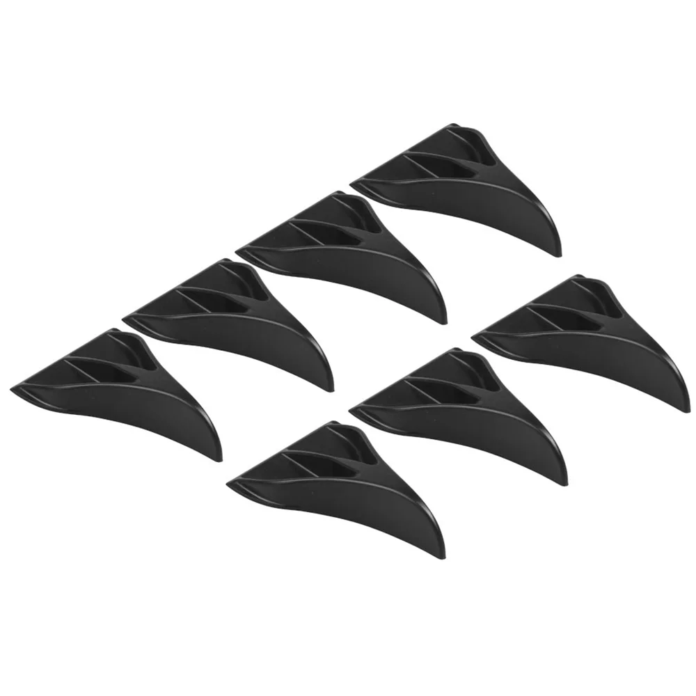 

MAHAQI 6pcs/lot Carbon Fiber Shark Fin Kit Diffuser Spoiler Roof Wing Windshield Vortex Generator for Windscreen RoofSpoiler Bum
