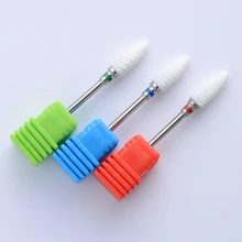 1 шт. дрель для ногтей электрическая пуля керамический тонкий Бит Замена шлифовальный дизайн ногтей Griding Multi-size