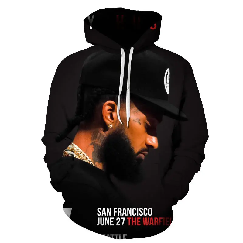 

Nipsey Hussle Hoodies 3D Print Casual Sweatshirts Hot Sale Harajuku Long Sleeve Clothes 2019 Pouplar Hooded Tops Plus Size