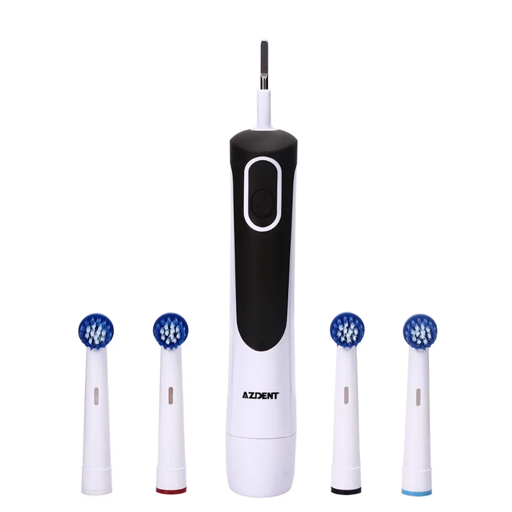 AZ-2 Pro Rotating Electric Toothbrush with 4 Replacement Heads Battery Type No Rechargeable Tooth Brush Teeth Whitening Adults AZ-2 Pro Rotating Electric Toothbrush with 4 Replacement Heads Battery Type No Rechargeable Tooth Brush Teeth Whitening Adults