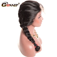 Gossip Lace Front Human Hair Wigs For Black Women Glueless Brazilian Body Wave Wigs With Baby Hair Pre Plucked Hairline Non Rem