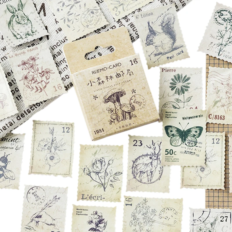 

46pcs/box Kawaii Little Forest Post Office Mini Paper Sticker Decoration Diy Ablum Diary Scrapbooking Label Sticker Stationery