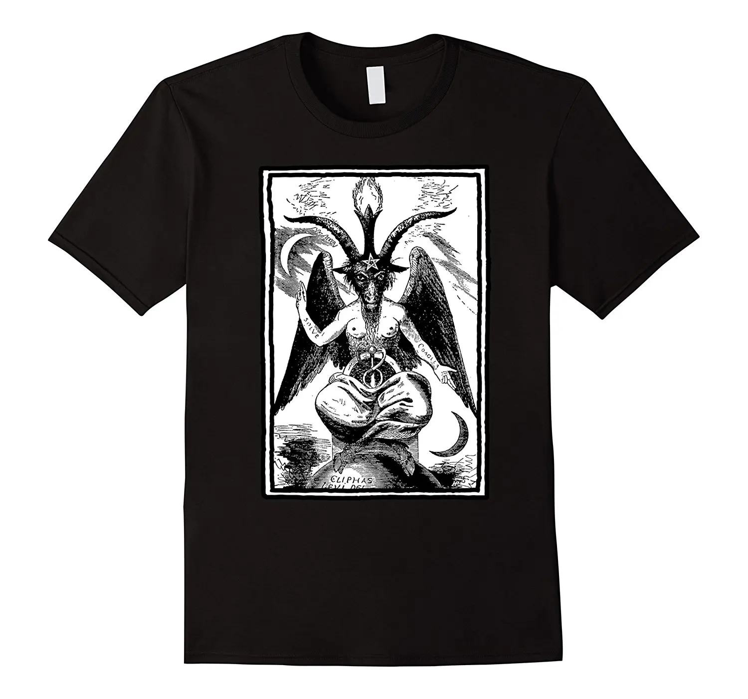 Sigil de Baphomet T Shirt Cabra de Mendes Summer Manga Curta Camisas