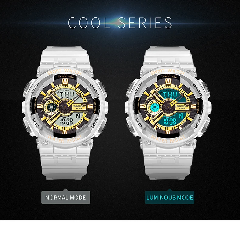 SANDA Elektronische Sport Vrouwen светодиодный Digitale horlogies Merk Lux Dames polshanloge Voor Vrouwen Klok Vrouwelijke Horloges