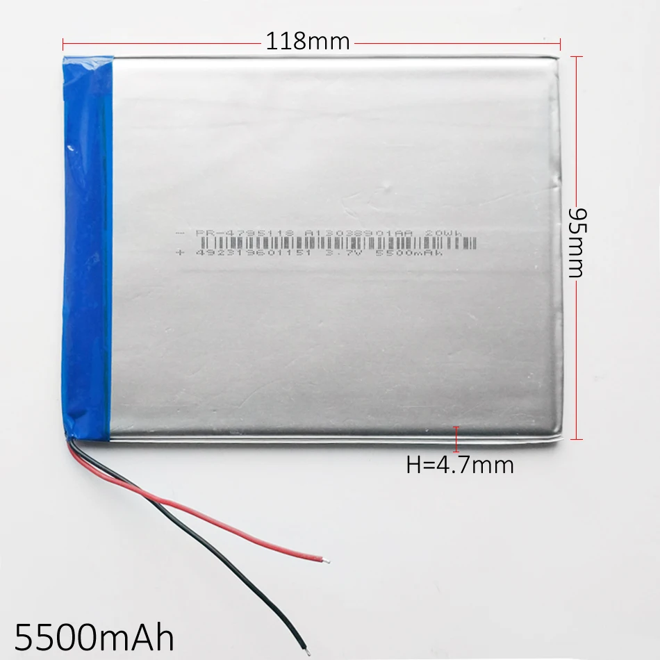 3 7 V 5500mah 4795118 литиевая полимерная аккумуляторная батарея для DIY GPS PSP Power bank Tablet PC MID