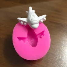 Миниатюрная силиконовая форма для торта в форме самолета, шоколадная выпечка, форма для тиснения, форма для помадки, инструмент для украшения торта