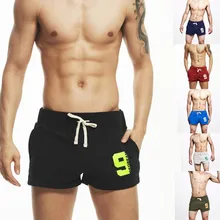 Новые модные летние повседневные хлопковые шорты из полиэстера, теплые модные боксеры, цветные Сексуальные мужские шорты