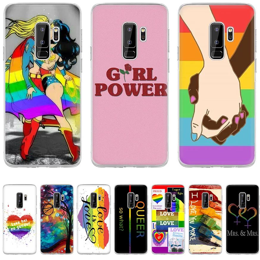 

Desxz Phone Case For Samsung Galaxy A6 A7 A8 A9 A10 A40 A30 A50 A70 M10 M20 M30 Cover Gay Lesbian LGBT Rainbow Pride ART