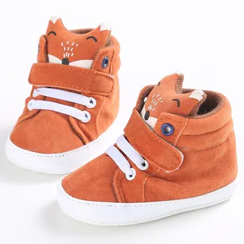 

New Fox Hight Cut Shoes Sneakers Newborn Baby Boys Girls First Walkers Shoes Infant Toddler Soft Sole Anti-slip Baby Shoes
