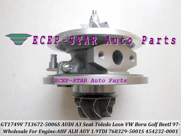 GT1749V 713672-5006S 768329-5001S 454232-0001 Turbo CHRA Turbocharger for AUDI A3 Seat Toledo Leon VW Bora Golf Beetl 1997- AHF ALH AUY 1.9L TDI (1)