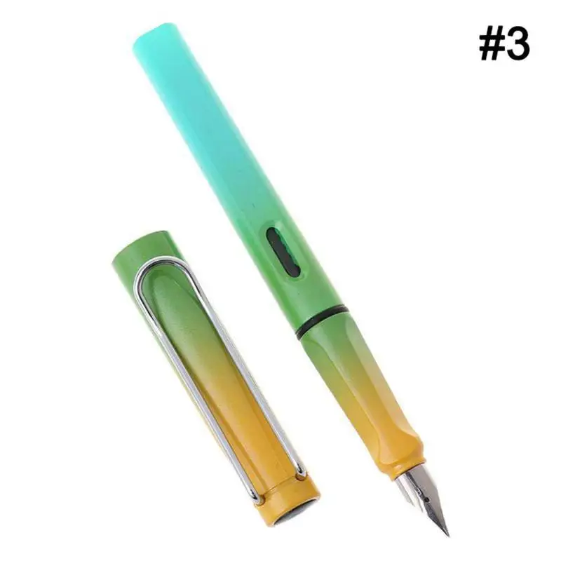 1 шт творческий градиент положительный ручки принадлежности корейский канцелярские роскошный фонтан градиент положительный ручки для школы записи - Цвет: C